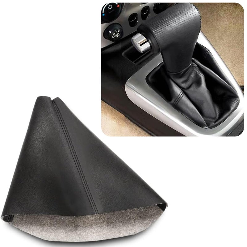 KBH Car Gear Shift Knob Boot Cover for Hummer H3 2005 2006 2007 2008 2009 2010 2011, Vinyl Leather Upholstery, Shifter Dust Covering Skin Replacement, Black - Image 1